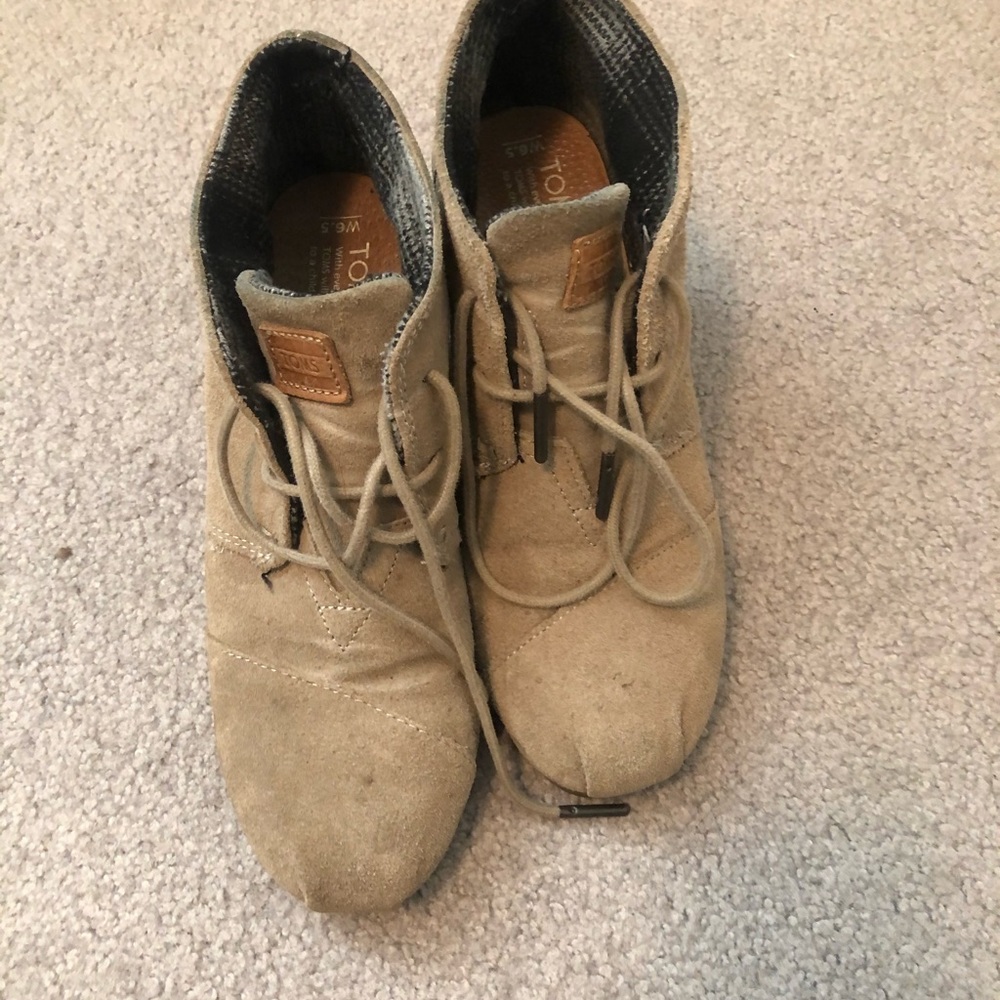 Beige Toms Booties